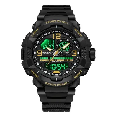 Sanda Military Style Red Water Resistant Sports Watch for Men