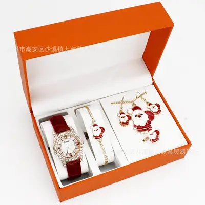 Christmas Watch & Jewelry Set for Women