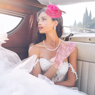 European Bride Pearl Veil Headwear for Wedding & Party