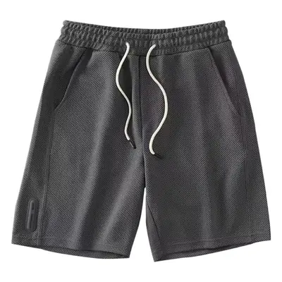 Men's Beige Drawstring Shorts Summer Running All-Match