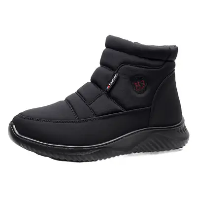 Women Waterproof Fleece-Lined Snow Boots Black