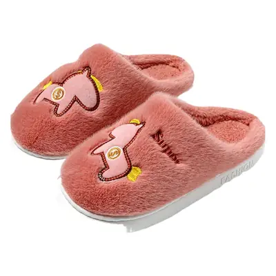 Cute Cartoon Embroidered Cotton Slippers for Girls