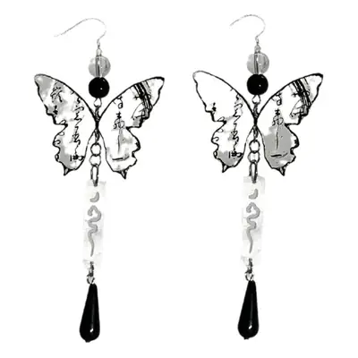 Chinese Ink Butterfly Earrings Women's National Fashion