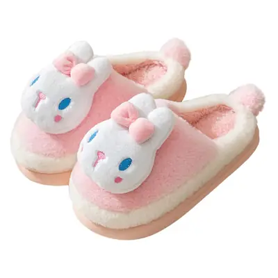 Cute Cartoon Pink Cotton Slippers for Kids