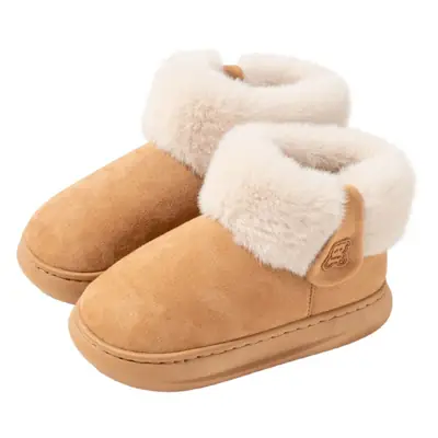 Women Winter Suede Boots with Fleece Lining & Thick Sole