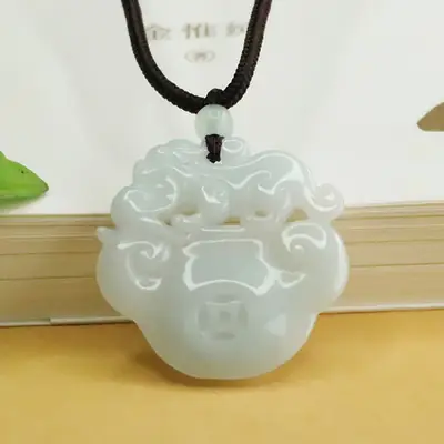 Aiyu Natural Jade Pendant Necklace White