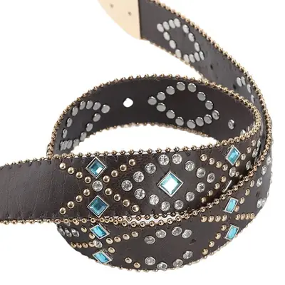Gold Plated Rhinestone Belt for Women
