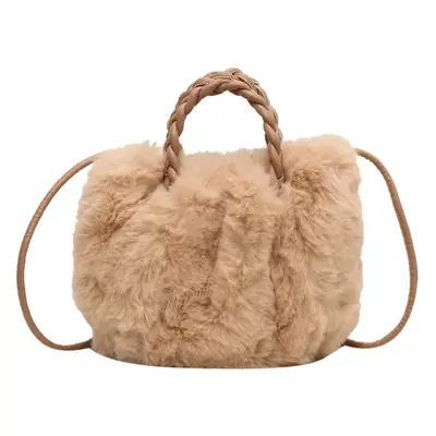 Plush Faux Fur Shoulder Bag for Women Winter 2023
