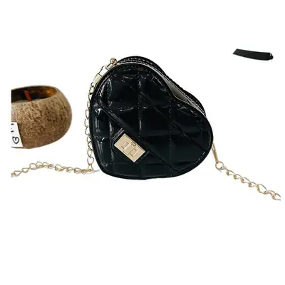 Heart-Shaped Chain Bag for Girls, 5 Colors, Mini Coin Purse