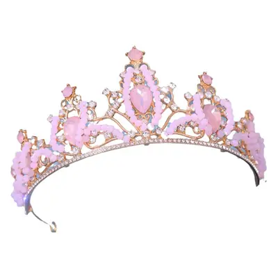 European Bride Rhinestone Crown Wedding Hair Accessory
