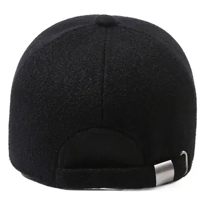 Men's Navy Blue Fleece Baseball Cap with Logo