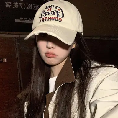 Women Beige Peaked Cap with Letter Design