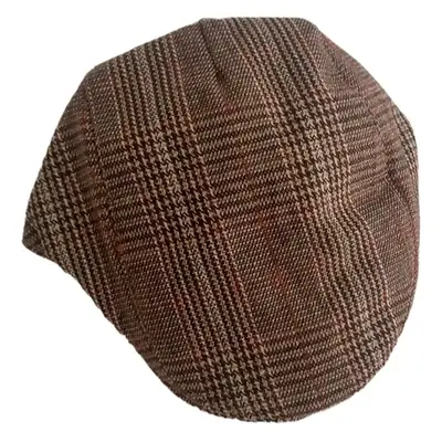 Autumn Winter Kids British Checkered Cap