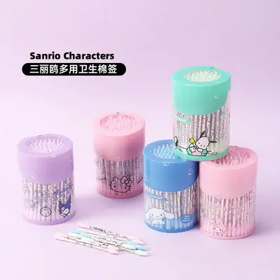 Sanrio Kulomi Yugui Dog Cotton Swab Pink Spiral Double Head Cleaning