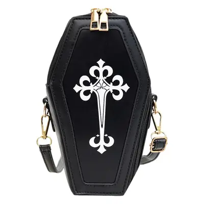 2025 Women's Black Crossbody Bag with Silver Floral Design
