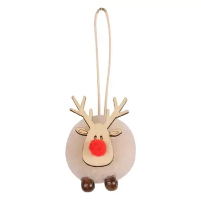 Christmas Deer Fur Ball Pendant 2025 New Elk Felt Pendant