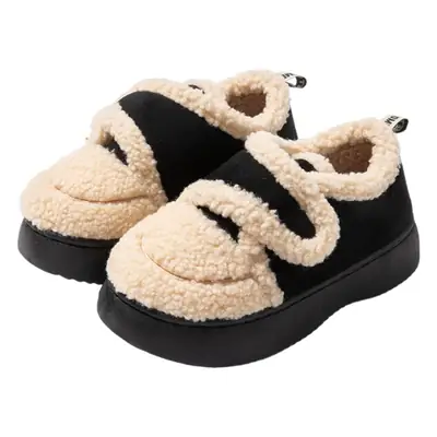 Nanbowan bee cotton-padded shoes women's winter Korean-style Internet celebrity Velcro warm bread fleece-lined thick cotton shoes