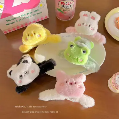 Cute Plush Clip Doll Hair Accessory for Girls