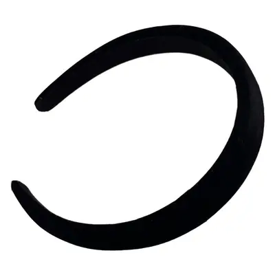 Korean Style Black Velvet Wide Brim Headband for Women