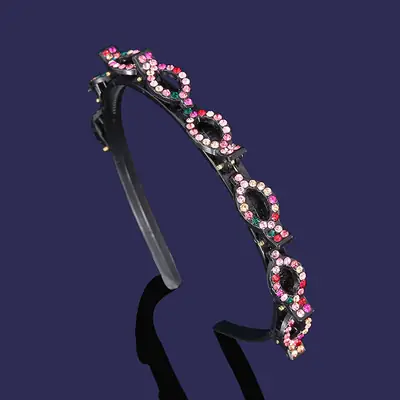 Non-Slip Rhinestone Hairband for Small Ponytails