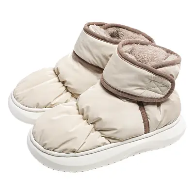Women Waterproof Blue Plush Snow Boots Winter