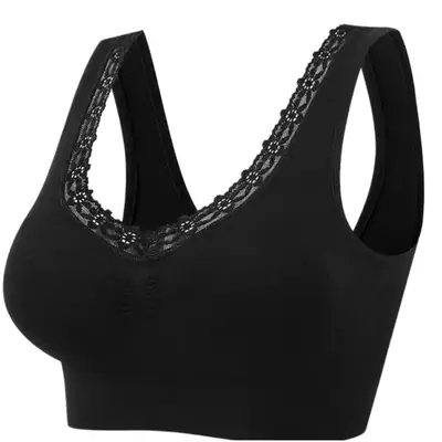 Mother's underwear wireless bra women's thin vest bra middle-aged and elderly sports underwear plus size bra