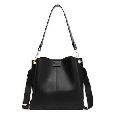 Women's Brown Leather Bucket Bag 2023 New Fashion