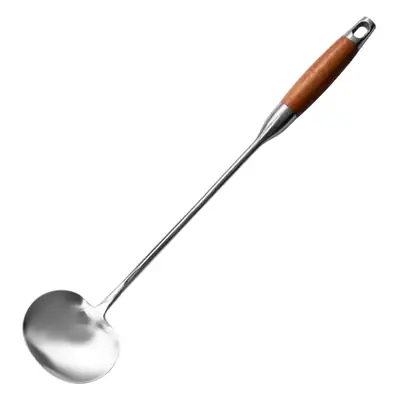 Stainless Steel Cooking Spoon Long Handle Thickeneded Frying Spoon