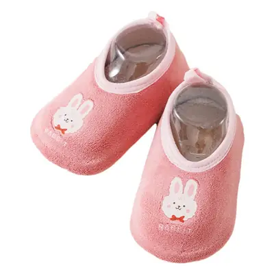 Pink Bunny Baby Floor Socks for Kids Autumn Winter