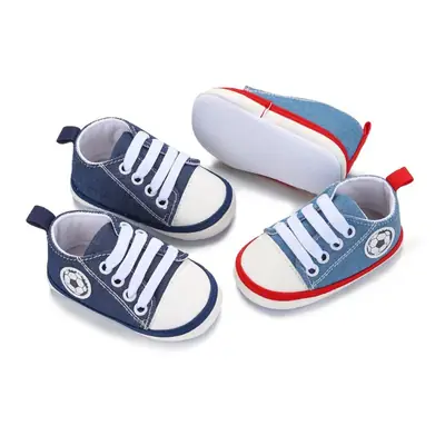 Spring and Autumn casual baby shoes Denim canvas shoes non-slip soft bottom toddler shoes baby shoes 0-18 months breathable wear-resistant