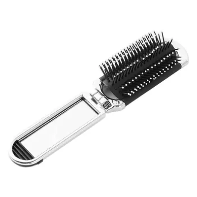 Women's Mini Hair Brush with Mirror and Air Cushion Design