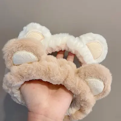 Plush Bear Hair Band for Girls Face Wash & Makeup