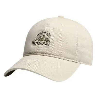 Retro Mountain Embroidered Men's Cap Brown