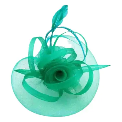 Black Feather Mesh Bridal Hat for Women