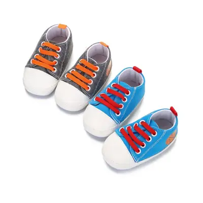 Spring and Autumn casual baby shoes knitted canvas shoes non-slip soft bottom toddler shoes baby shoes 0-18 months breathable wear-resistant