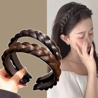 New Fishbone Braided Hair Headband for Women