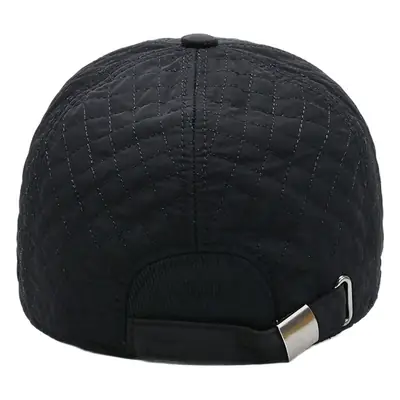 Black Fleece Lined Baseball Cap for Men Women Winter Use