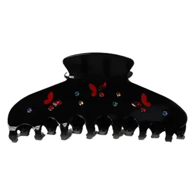 New Acetic Acid Rhinestone Butterfly Hair Clips for Women