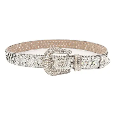 Silver Rhinestone Cross-Border Belt Buckle for Women