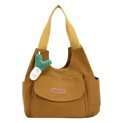 Women Canvas Tote Bag Tan Spring Summer All Match
