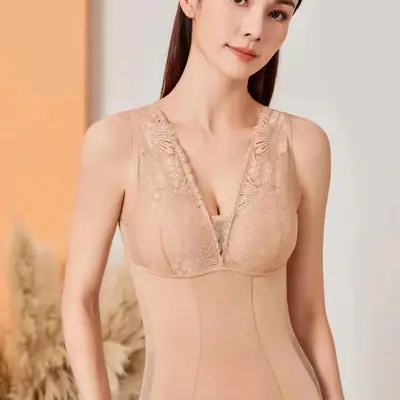 Fleece Warm Vest Corset No Steel Ring Push Up Belly Contraction