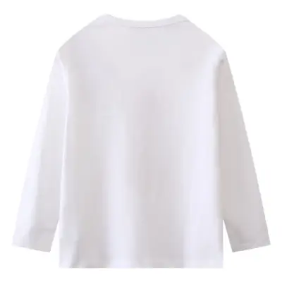 Spot European & American Boys T-Shirts Casual Crew Neck White