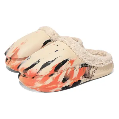 Plus size cotton slippers men's indoor waterproof fleece-lined warm cotton slippers women's outer wear thick bottom slip-on fashion cotton slippers