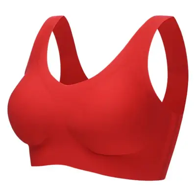 Red Seamless Women's Underwear Set with No Wires