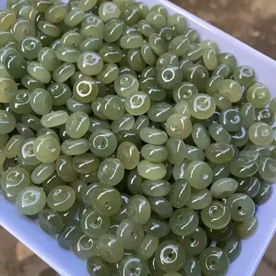 Green Jade Ping An Buckle DIY Jewelry Accessories