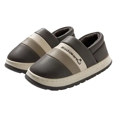 Mashimoto Men's Waterproof Winter Slippers Warm Fleece Lined
