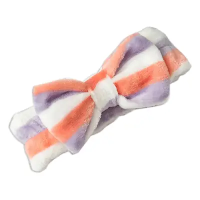 Plush Bowknot Hairband for Women Solid Color