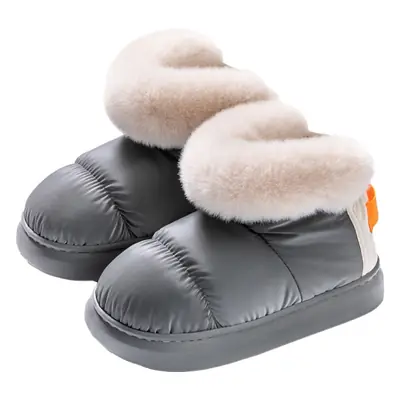 Women's Fleece Lined Winter Slippers Brown Non-Slip