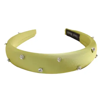 Satin Skull Top Headband with Rhinestone Accents