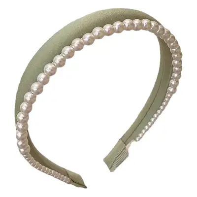 White Pearl High Cranial Hair Band for Women